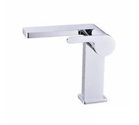 YCVAWEOD Bacini Mixer Rubinetto per lavandino da Bagno Cromato rubinetti 1 Foro a Leva Singola Bacino rubinetti bagni Caldi e Acqua Fredda Regolabile LWX