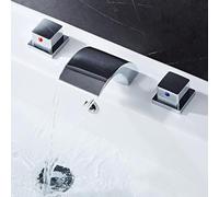 YCVAWEOD Bacino Mixer Rubinetto lavello al lavandino del Bagno Tap a 3 Fori Tap per Bacino per bagni a Doppia Leva Calda e Fredda cromata Fatta in Cina LWX