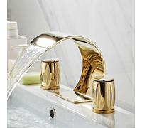 YCVAWEOD Bacino Mixer Rubinetto Tazza di Bacino per Bacino per bagni a 3 Fori rubinetti per lavandino Bagno a Doppia Maniglia in Ottone in Porcellana Fatta in Cina LWX