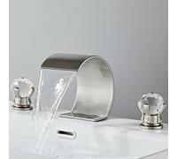 YCVAWEOD Bacino Mixer Rubinetto Tazza di Bacino per Bagno per bagni a Tre Fori rubinetti per lavello Bagno a Doppia Maniglia della Pistola in Ottone Grigio Fatto in Cina LWX