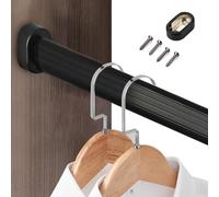 YCVAWEOD Bar per Abiti da Arma da Fuoco Pesante per pernotte per la Lavanderia del Bagno e Balcone Commerciale Hotel Armadio vaghe per l'alluminio Nero 90 cm LWX