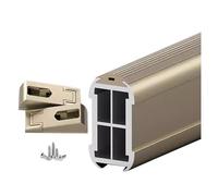 YCVAWEOD Barra dell'Armadio in Metallo Montato a Parete Pesante con Supporto per Le estremità da 2470 Pollici di Abbigliamento Rimovibile per Un Sistema di Armadio Spesso LWX