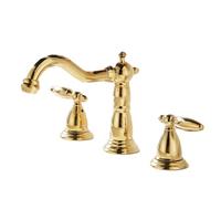 YCVAWEOD Basin a 3 Fori rubinetti a Doppia Manico in Ottone Taps del lavandino da Bagno Antique Calda e Fredda, Antica LWX