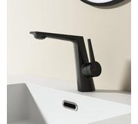 YCVAWEOD Basin per Bacino da Bagno rubinetti a Un Foro Manico Singolo e Freddo in Ottone Freddo Mixer Battito 1 Foro Grigio LWX