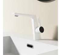 YCVAWEOD Basin per Bacino da Bagno rubinetti a Un Foro Manico Singolo e Freddo in Ottone Freddo Mixer Battito 1 Foro Grigio LWX