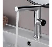 YCVAWEOD Basin per Bacino da Bagno rubinetti Un Buco e Freddo per lavello di Ottone Caldo per Il Bagno Grigio LWX