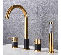 YCVAWEOD Bath Mixer Tap Dete Montaggio Taps da Bagno a 4 Fori Impostare con Doccia per la Doccia Tap Tap Tap Tap Chrome (Chrome) LWX
