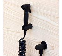 YCVAWEOD Bidet Nero nei Sedile del gabinetto Spray spruzzatore spruzzatore spruzzatore Foro della Linea telefonica WC e Set valvole Montato a Parete Mondiale Toilette Musulmana shattaf, b LWX