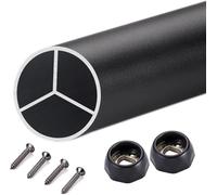 YCVAWEOD Biergolette ovali Regolabili Lunghi 2060 Pollici con Supporto per Supporti a Parete montata per Vestiti in Metallo per Armadio Nero 18 pollici/46 cm LWX