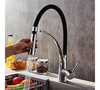YCVAWEOD Brass Brass Lucido Cromo ∕ Rubinetto Cucina Verde cucine Tira Giù Il lavello cucine per Cucina Miscelatore a Manico Singolo Montato Montato LWX
