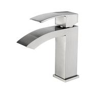 YCVAWEOD Cascata del lavandino del lavandino del lavandino Bacino a Manico Singolo Monte Mazzo Oro Spazzolato/Nero/Cromo/Rosa in Oro/Nichel Toccine LWX