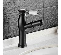 YCVAWEOD Cucino di lavello a Bacino di Rame Nero Antico tiro Fuori spruzzatura a spruzzo di Acqua Calda e Fredda Mixer per Bacino da Bagno a Olio Nero, Bronzo Antico LWX