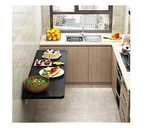 YCVAWEOD Desaggio Pieghevole Montato a Parete con Telaio in Metallo Robusto Facile Installazione e Risparmio Spaziale Nero 120 cm × 40 cm LWX