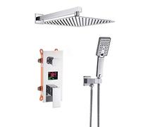YCVAWEOD Display Digitale per Bagno Display Rubinetto Set di poppate di Roma Doccia LCD Mixer a 2 Vie Tap TATBOB Sistema da PACCHIA Mixer DOACHIO SUCCHIO-20 in Piedi di Polpo Set LWX