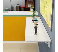 YCVAWEOD Distanza del Computer Pieghevole per Piccoli spazi a Parete Montata Destinata Office Office Pieghevole Tavolo da Lavoro di Lavoro Bianco 60 cm 120 cm Lunghezza LWX