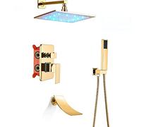 YCVAWEOD Doccia a Pioggia a Pioggia LED Scopa Combo Set Molto Molto Molto MONTRIO CAPERCHE CAPERCHE CAPERCHIO con DOCCHIO, DOCCHIO PANORE, RUCCHETTO della TACCA CAVELLA LWX