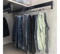 YCVAWEOD Duty Duty Estendibile Asta per l'armadio - Arresta di Armadio, tiro per Guardaroba Nero Regolabile per Vestiti, Pantaloni, Sciarpe, ECC. LWX