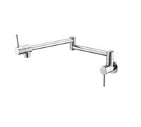 YCVAWEOD Filer a Parete a Muro Rubricable Single Cold Tocca con beccuccio Rotante Cromo e Finitura in Ottone Dorato per la sinkey da Cucina Design LWX