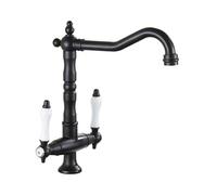 YCVAWEOD Finitura Antica Vintage Bronzo Bronzo Dual Hand Hands Cucino Cucina per la Fattoria Commerciale Uso del Ponte Mestinatura ad Acqua Fredda a Terra a Terra Tocca Design a Foro con Colore Fast