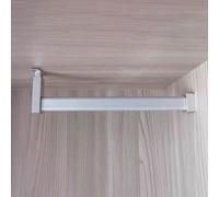 YCVAWEOD Gara del Guardaroba in Metallo Regolabile con Supporti terminali e Flange da 29 "Organizzatore Ovale sospeso Basta di stoccaggio di Abbigliamento Personalizzato (Argento) LWX