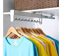 YCVAWEOD Giaccia di Gancio di Vestiti per tiro al Guardaroba con Barra organizzatore estendibile con Asta in Metallo solido-30/35/40/45/50 cm (Dimensioni: 45 cm) LWX