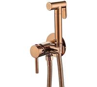 YCVAWEOD Kit spruzzatore Bidet Portatile in Oro Rosa con Manico Singolo a Monte a Parete e Tubo da 150 cm Ideali per Pannolini di Stoffa e igiene Personale LWX