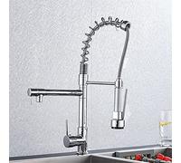 YCVAWEOD Lavello Cucina a Doppio Becco Nero Opaco Rubinetto morso Mobile Tocca per Un aggiornamento della Cucina cromata Calda e Fredda LWX