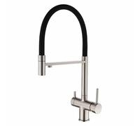 YCVAWEOD Mixer lavello Cucina Tocca Faucet Filtro dell'Acqua a Tre Vie con Doppia Manici per Cucina per Acqua Potabile Uso della Cucina LWX