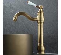 YCVAWEOD Mixer Tap Lavello da Bagno Vintage 360 ° Ruotare Bacini da Bagno a Bacino da Bagno Caldo e Freddo Calcone Miscaliere 1 Foro Antico LWX