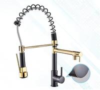 YCVAWEOD Moderno Rubinetto da Cucina in Bronzo con Manico Singolo a Rotazione a 360 ° Tira Verso Il Basso Spray Testa Calda e Freddo Mixer per Acqua Ideale per Il lavello della Cucina LWX