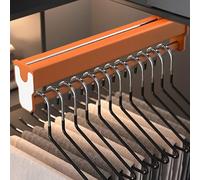 YCVAWEOD Pianto di organizzatore dell'Armadio del Guardaroba Scorrevole per Pantaloni e Rivestimento per l'armadio di Estrazione estendibile per la conservazione dei Vestiti (Arancione 50 cm/20