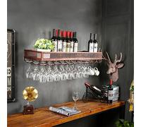 YCVAWEOD Porta in Bicchiere di Vino, Vino Creativo di Sospensione, Tela di Bicchiere di Vino Rosso in Ferro rovesciata, Porta per Vino per la casa Decorazione Calda Come Sempre LWX