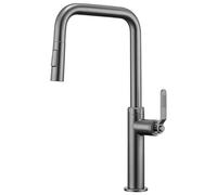 YCVAWEOD Pungere Down Cucina Rubinetto con 360 ° Ottone Girevole 2 Funzione Missole Spray Mishola Singola Bridge Cold Bridge Tap Chrome Grigio Finitura Moderna Upgrade della Cucina Moderna LWX