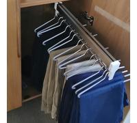 YCVAWEOD Riceone per Vestiti Estraibili 30-80 cm, Asta di Guardaroba a Scomparsa in Acciaio per Pantaloni, Binario per Vestiti Regolabili al Guardaroba, Salva LWX