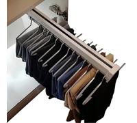 YCVAWEOD Ricetta per Abbigliamento per Guardaroba Regolabile - Tirare L'Asta per Appendiabiti, Berretto per Abiti a Scomparsa in Acciaio organizzatore per Pantaloni e Cappotti nell'armadio, portando