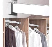 YCVAWEOD Robusto Rack in Argento u2013 90 cm Soluzione di stoccaggio del Guardaroba a Risparmio Spaziale Nizer per Una Disposizione di Abbigliamento efficiente in Armadio e spogliatoio LWX