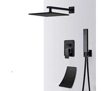 YCVAWEOD Rubinetti della Doccia Nascosta Set da 16 "con Doccia a Pioggia in Ottone Miscelatore Singolo Mixer Doccia da Bagno a Rubinetto, LWX