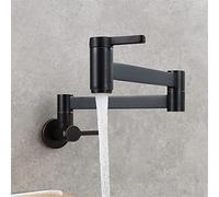 YCVAWEOD Rubinetto da Cucina a Muro, Manico in Ottone Singola Rubinetto Pieghevole per Colpa per Tocco elettroplato di Colpa Set Centrale Moderno rotabile cucine a Freddo a Freddo, (Colore :) LWX