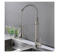 YCVAWEOD Rubinetto da Cucina Nera Opaco con spruzzatore estratto a 360 ° Mixer Girevole a 360 ° Tocca per Un Monte controso LWX