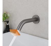 YCVAWEOD Rubinetto del Bagno in Oro Monte a Muro di Supporto per Il sensore del margine Automatico Sensore Touch -Battito del lavandino del Bagno (Rosa Oro) LWX