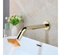 YCVAWEOD Rubinetto del Bagno in Oro Monte a Muro di Supporto per Il sensore del margine Automatico Sensore Touch -Battito del lavandino del Bagno (Rosa Oro) LWX