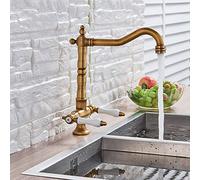 YCVAWEOD Rubinetto del lavello da Cucina in Ottone Antico Tap Tap Tappo DUPPASTO CHOUCETTO Bagno di Bagno con AERATORONE INSTALLA in INSTALLA di INSTALLA LWX