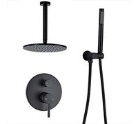 YCVAWEOD Set di Doccia per Doccia in Ottone Montato a Parete con Doccia Portatile e soffione a Pioggia Include Il Corpo della valvola Nascosto per Il Massimo del Lusso. LWX