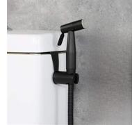 YCVAWEOD Sincensione del Bagno in Acciaio Inossidabile Nero Kit spruzzatore di spruzzatori di spruzzatore shattaf hoder e Set di Ganci per la Doccia per la Doccia Musulmana, Un Set LWX