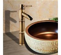 YCVAWEOD Tap al Buco a Foro a Singolo Buco del Bagno Vintage altidia per Buchi a Foro Singolo Alti rubinetti per Il Tappo a Cascata del Bacino da Piano di Lavoro antichi (Nero retrò) (Nero retrò) LWX