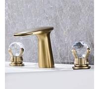 YCVAWEOD Tap Mixer BASINA TAPAGGIO per BASSAGGIO per BAGNI CASSARE A Tutto del BAGNI A BAGNI A 3 Fori Doppio Manico in Oro in Ottone in Cina LWX