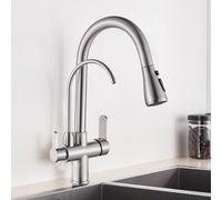 YCVAWEOD Tappo da Cucina a Rotazione Black 360 Acqua di Rotazione con Gru a Tre Modi per Miscelatore per lavello per lavello da Cucina ad Arco Alto tiro Spray LWX