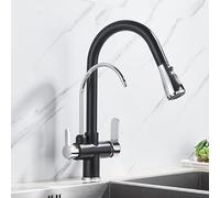 YCVAWEOD Tappo da Cucina a Rotazione Black 360 Acqua di Rotazione con Gru a Tre Modi per Miscelatore per lavello per lavello da Cucina ad Arco Alto tiro Spray LWX