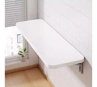 YCVAWEOD Tavolo Pieghevole Montato a Parete con Risparmio, Design a Goccia per Lavanderia e Piccoli spazi, Bianco, 39,4 "L x 11,8" W-Soluzione Versatile, Resistente ed Elegante LWX