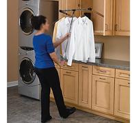 YCVAWEOD Tirare Verso Il Basso Sistema dell'Armadio per Abiti appesi, Portata a Bordo del Guardaroba Regolabile Montato a Piedi Verso Il Basso con Maniglia telescopica e Montaggio, 89-120 cm LWX